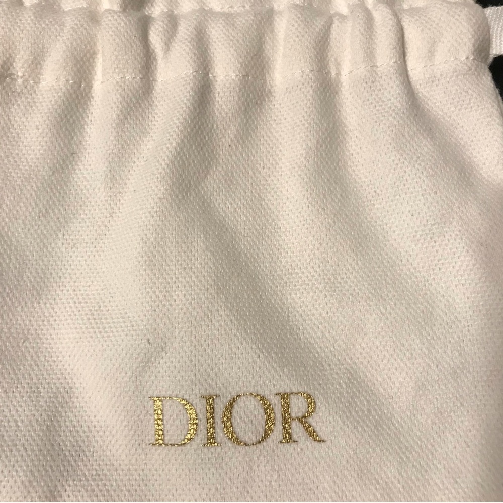 Christian Dior white cotton small beauty dust bag drawstring - Picture 5 of 5